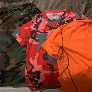 Nike pro combat dri-fit fitted training shirts